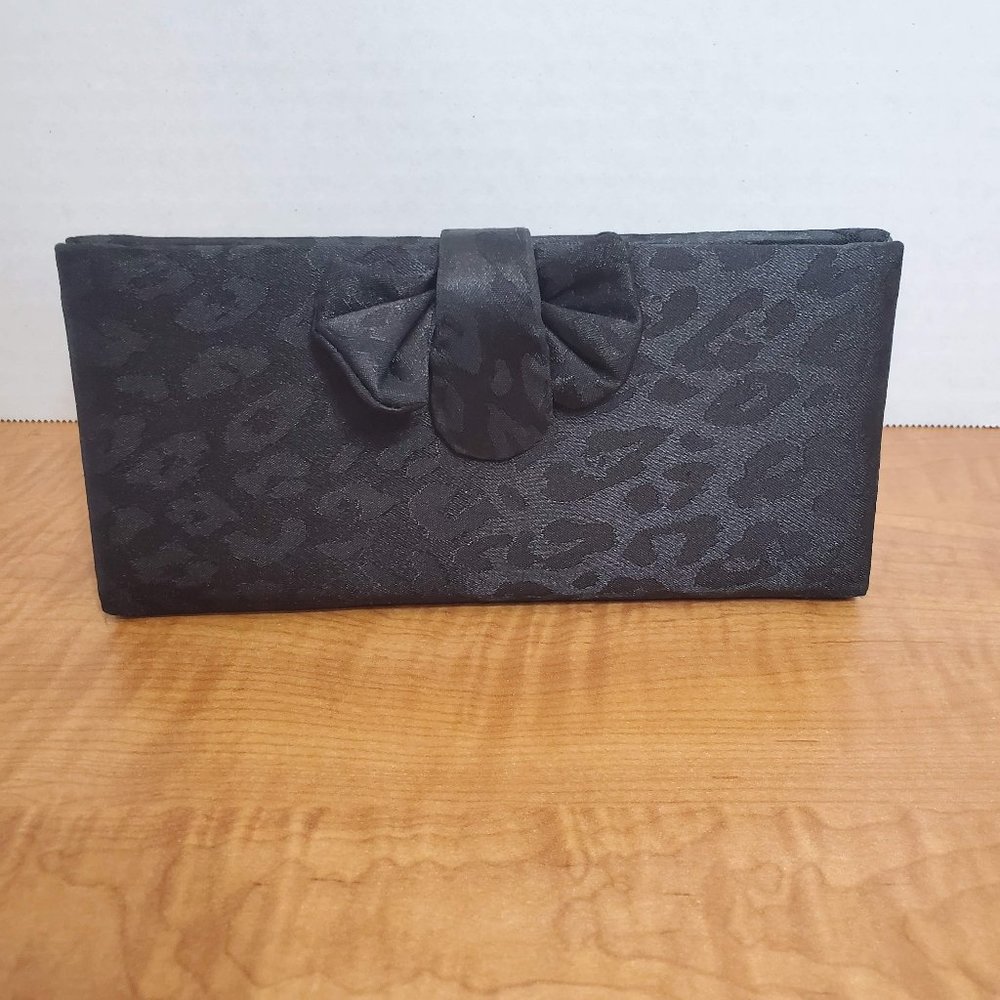 Kay Unger New York Clutch. vintage black animal